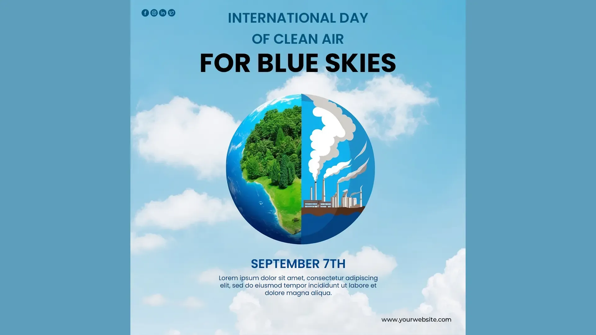 Blue Sky Environmental Awareness Instagram Post image